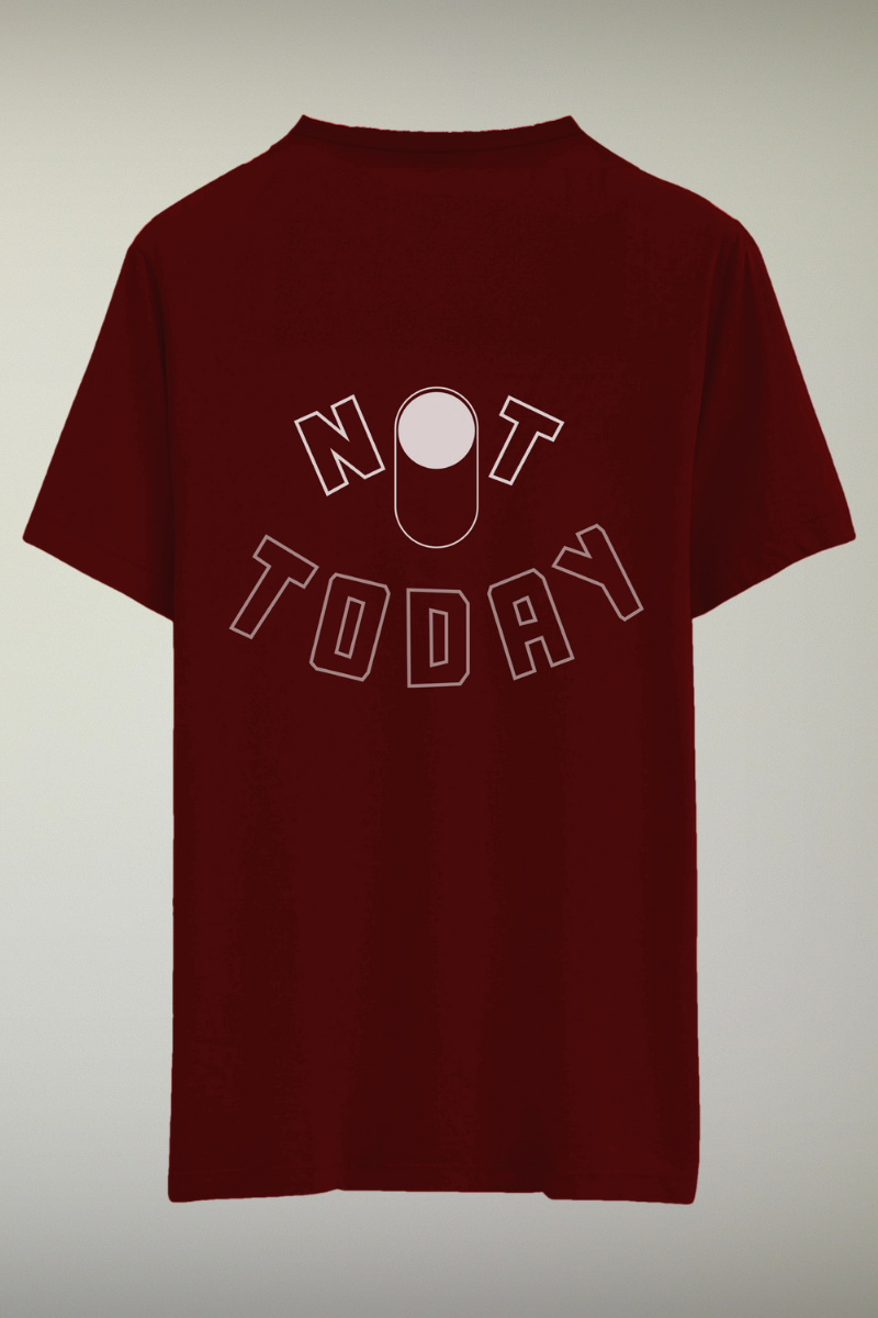 Offline Maroon Genderless T-shirt