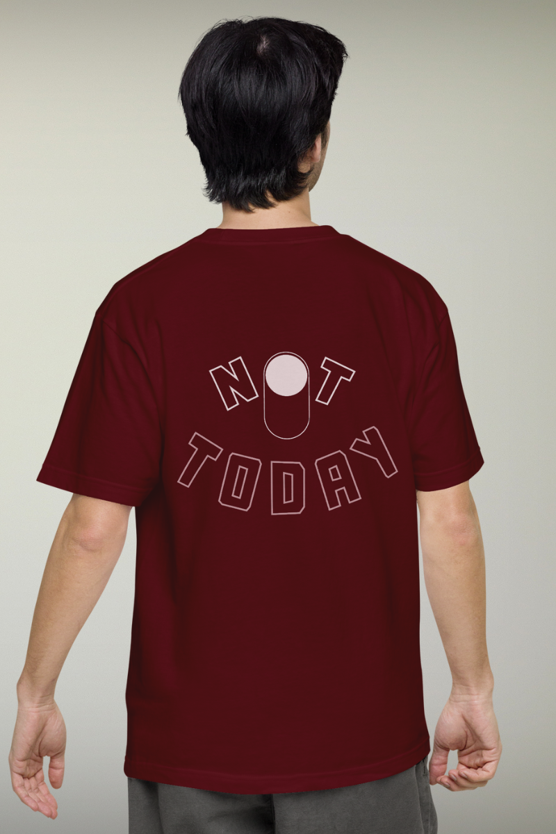 Offline Maroon Genderless T-shirt