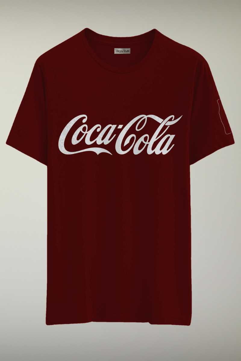 Cocacola Maroon Genderless T-shirt