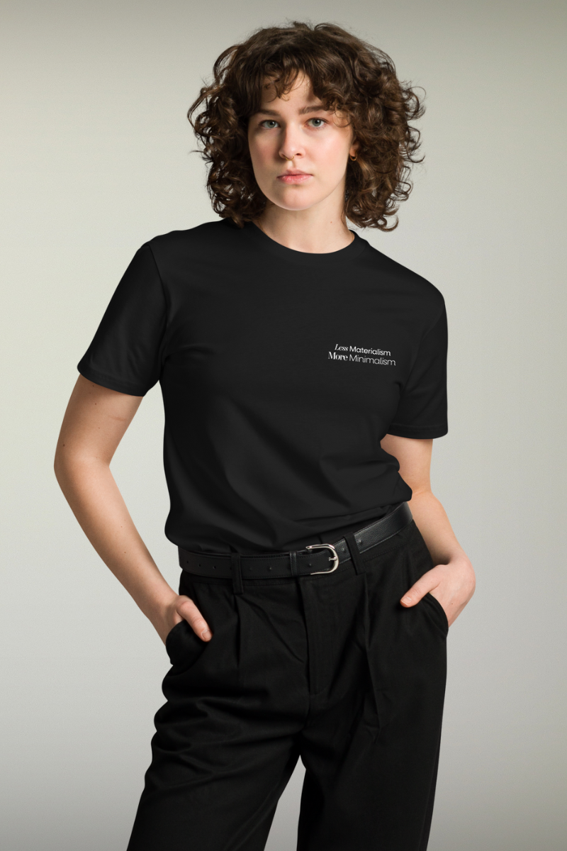 Minimalism Black Genderless T-shirt