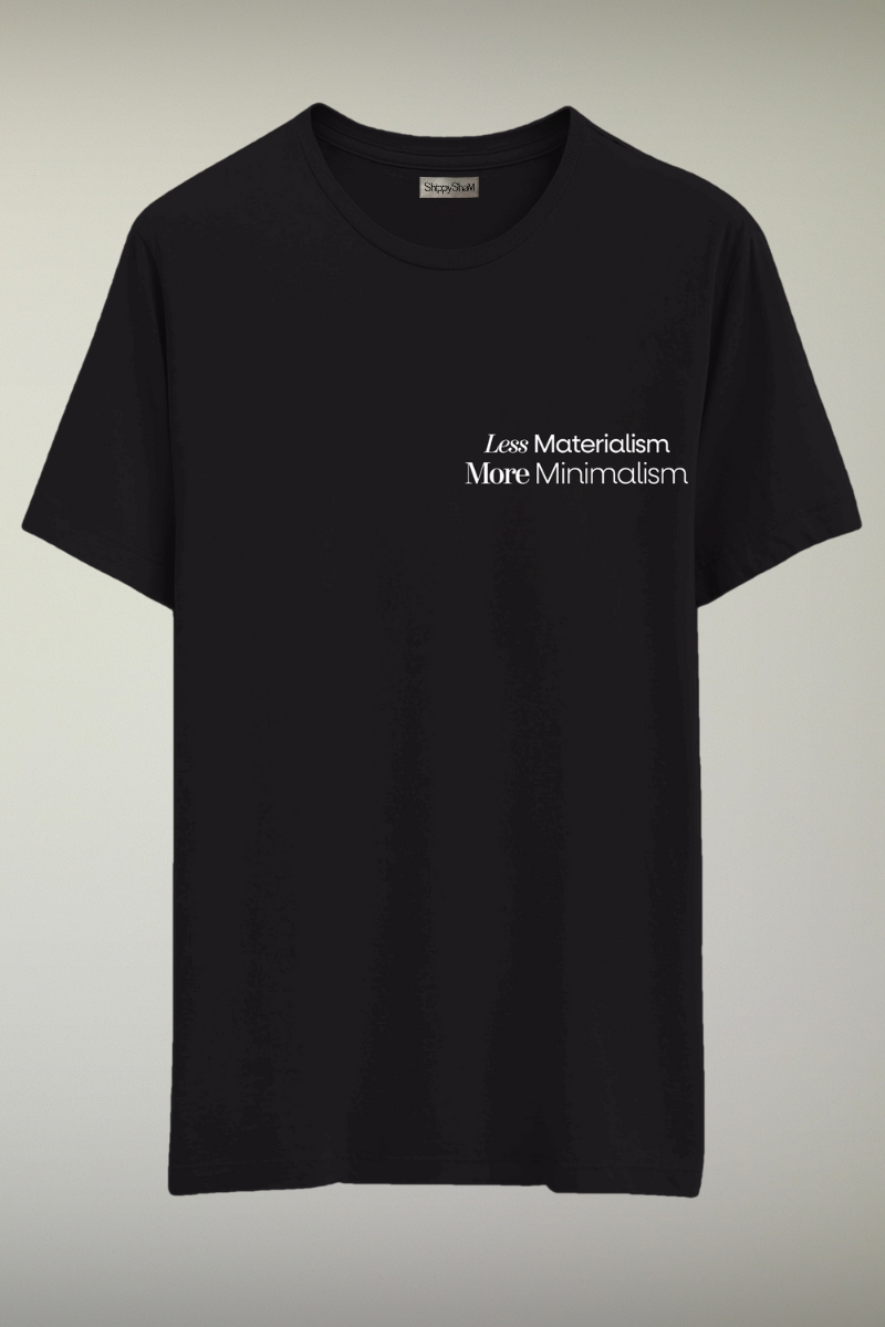 Minimalism Black Genderless T-shirt