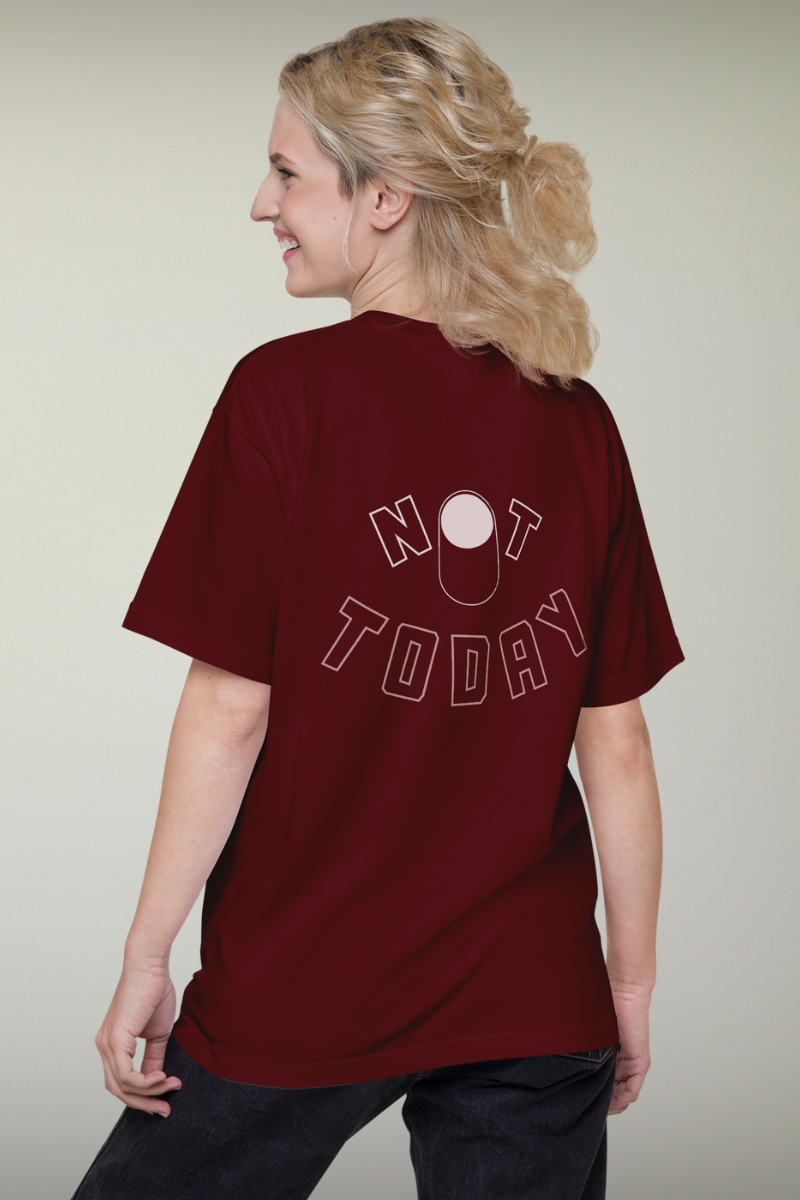 Offline Maroon Genderless T-shirt