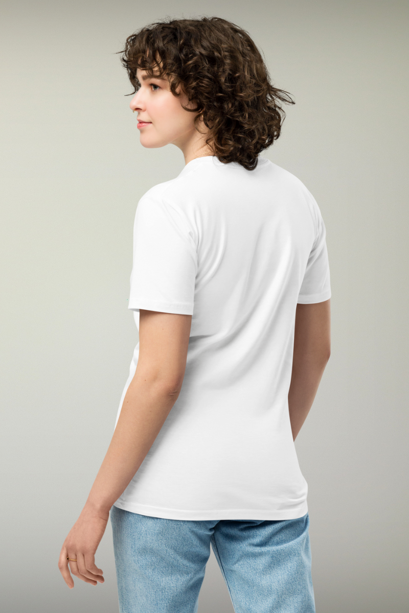 Slow Living White Genderless T-shirt