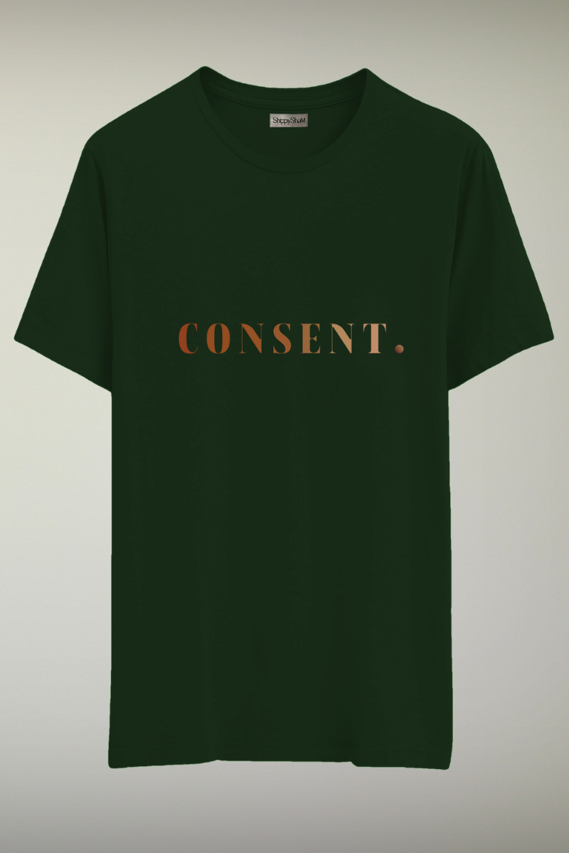 Consent Green Genderless T-shirt