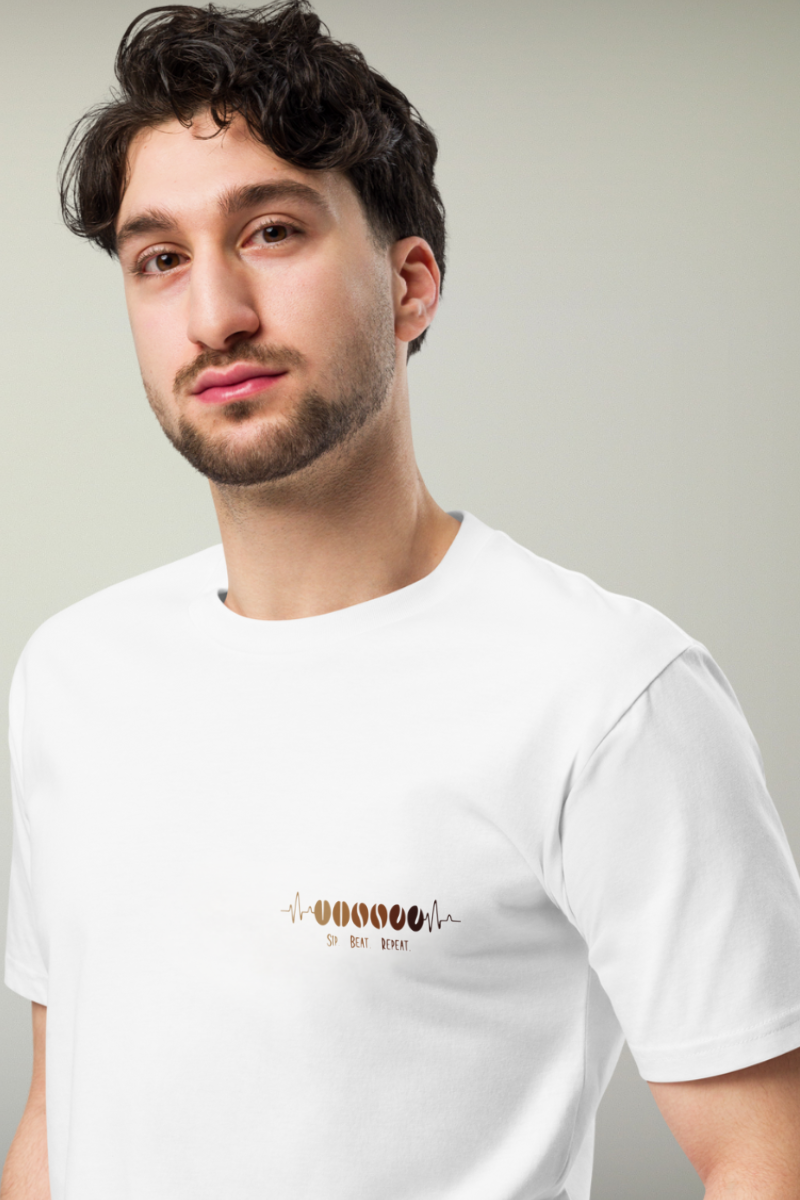 Coffee Bean White Genderless T-shirt