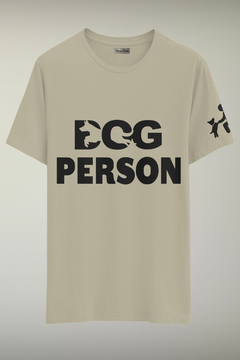 Dog Person Beige Genderless T-shirt
