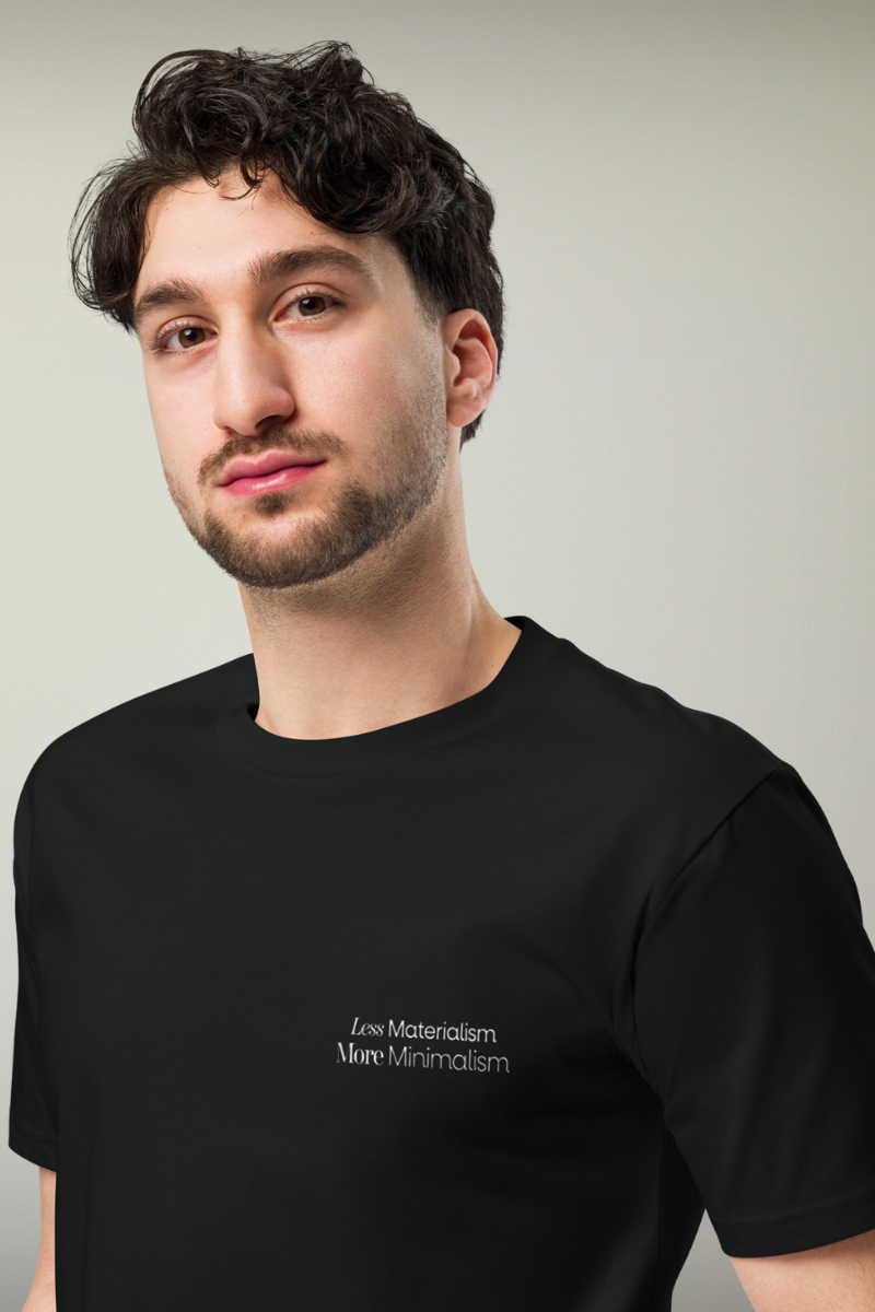 Minimalism Black Genderless T-shirt