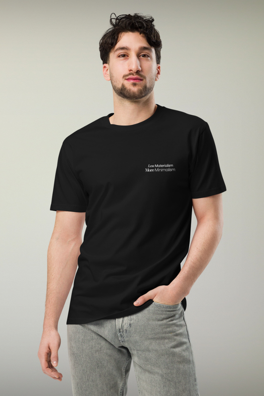 Minimalism Black Genderless T-shirt