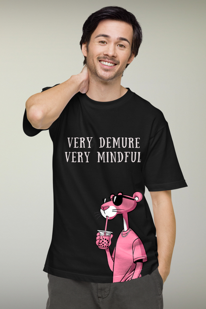 Pink Panther Black Genderless T-shirt