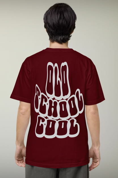 Old School Cool Maroon Genderless T-shirt