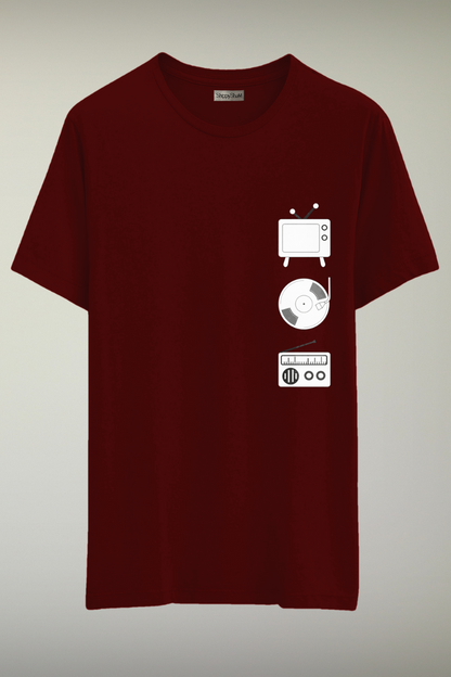 Old School Cool Maroon Genderless T-shirt