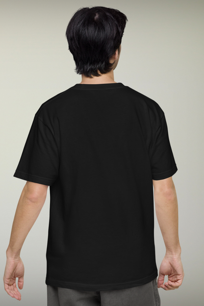 High-Low White/Black Genderless T-shirt
