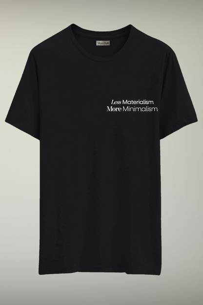 Minimalism Black Genderless T-shirt