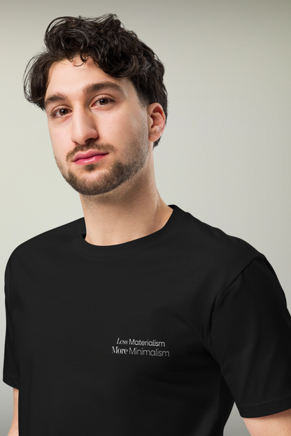 Minimalism Black Genderless T-shirt
