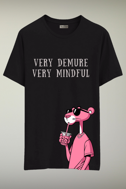 Pink Panther Black Genderless T-shirt