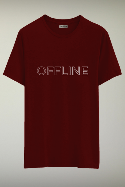 Offline Maroon Genderless T-shirt
